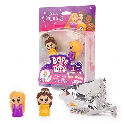 Набір колекційних фігурок-топерів Принцеси Дісней Sambro DSP20-3980-KV-FO серії Bop n Tops 3 фігурки - фото 2
