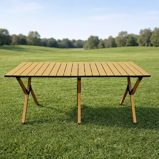 Складной стол Market Union 120х60х44 см светло-коричневый (1004595) - фото 1