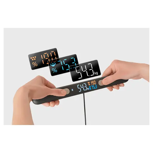 Sencor Ваги підлогові діагностичні, 180кг, підсвіч., дисплея, підкл. до смартфону, 4хAAA, скло, темно-синій - фото 9