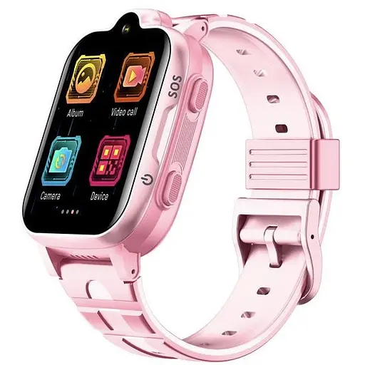 Подарунковий дитячий водонепроникний смарт-годинник Smart Watch K15 4G з камерою і GPS-відстеженням Рожевий