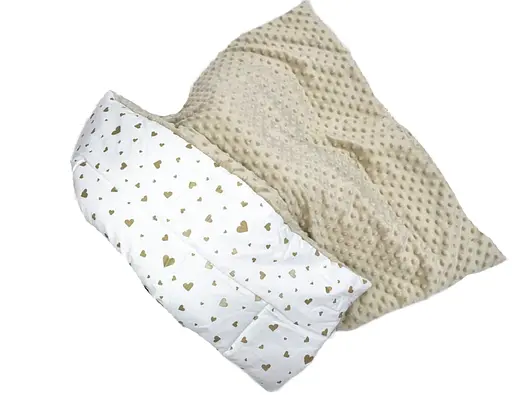 Плед з плюшем Moontime 100 x 80 см "Сердечка" - фото 1