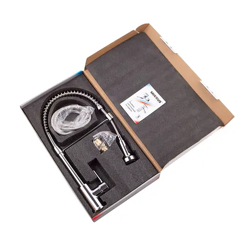 Змішувач для кухні з виливом пружина Mixxus Premium Spring 017 MI6950 Хром - фото 2