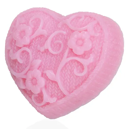 Мило Hand Made лавандове ручної роботи Серце з квітами 85 г (1052-02)