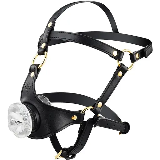 Маска-доспехи для орального секса Lockink Sevanda Blowjob Head Harness - фото 2