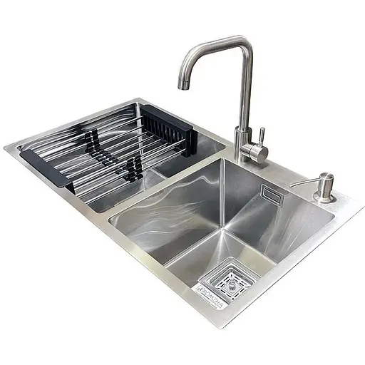 Комплект мийка + змішувач Romzha Arta Nova U-750D (B) - фото 1