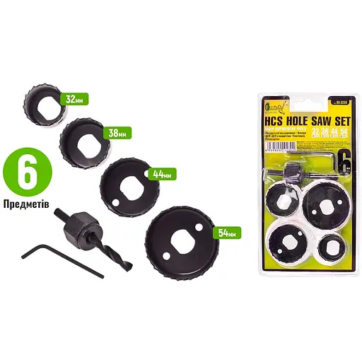 Набор корончатых фрез Alloid Building Tools по дереву 6 предметов (HS-3254) - фото 3