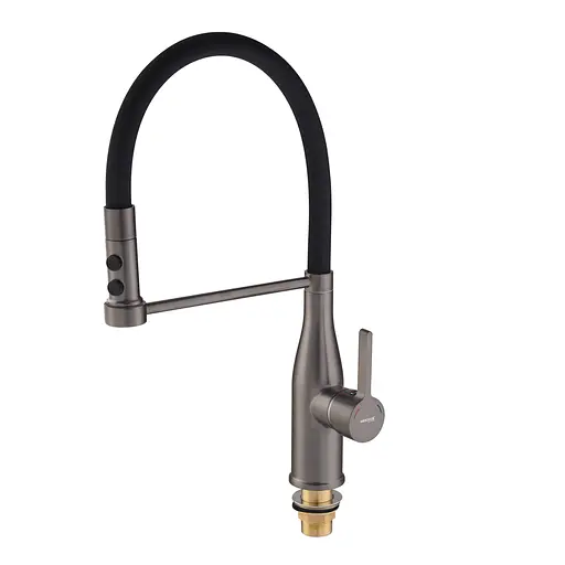 Змішувач для кухні Mixxus Premium Summer 017 із силіконовим виливом graphite MI6962 Графит - фото 5