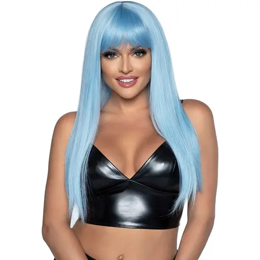 Довга блакитна перука Leg Avenue Long straight bang wig Blue