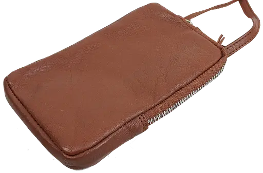 Невелика шкіряна сумка для телефону UP2 Fashion коричнева sum0028776 - фото 5