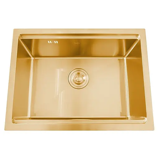Кухонна мийка під стільницю золота із нержавіючої сталі кухонна станція Nett NG-5742, Золотий - фото 1