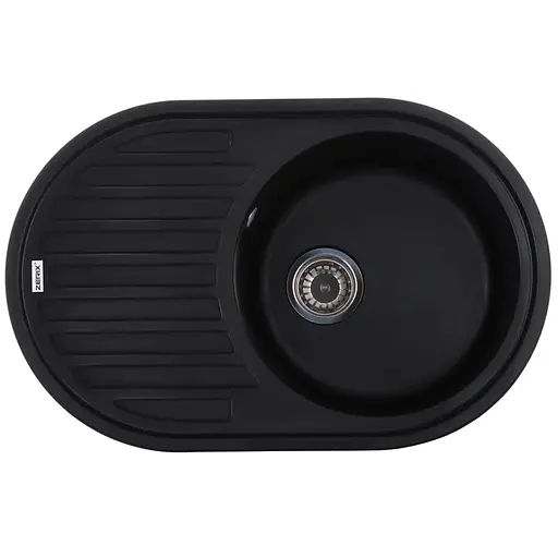 Кухонная мойка Zerix ZS-7750R-14 black металлик ZX4562, Черный матовый - фото 1