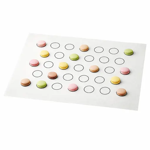 Коврик силиконовый с разметкой шаблон для макарон 30 × 40 см Белый 88289 - фото 2