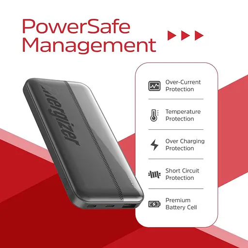 Павербанк Energizer Black 10 000 mAh / 15 Вт (UE10050CC) - фото 5