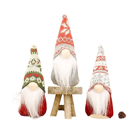 Різдвяні прикраси Cytecedx упаковка з 3 різдвяних фігурок гнома, Санта-гном, Різдвяні фігурки, Маленький різдвяний гном