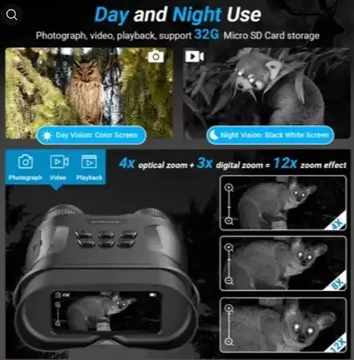 Прибор (бинокль) ночного видения Apexel APL-NV001+ (до 800м в темноте) - фото 7