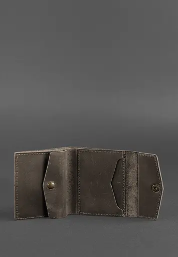 Кожаный кошелек 2.1 темно-коричневый Crazy Horse - фото 4