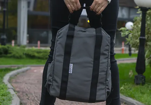 Рюкзак-антивор OOLOO Кенгуру mini 40x30x12 см, темно-серый 657/497 - фото 6