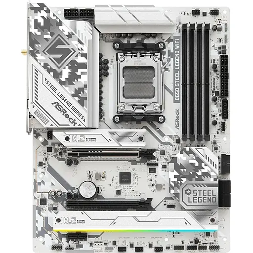 Материнская плата ASRock B650 Steel Legend WIFI (AM5/B650, 4xDDR5, 2xPCIex16, HDMI/DP, 4xSATAІІІ,3xM.2, 2.5GLan, ATX) - фото 6