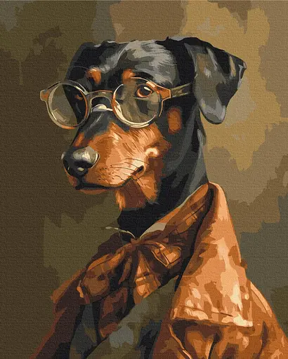 Картина за номерами на підрамнику Brushme Чотирилапий джентельмен