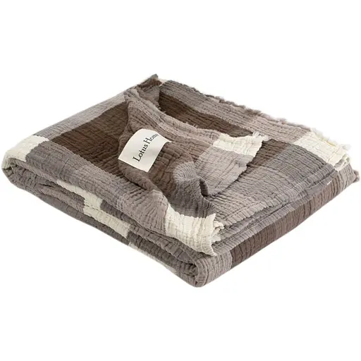 Покрывало Lotus Home Lucca muslin коричневое 240x260 см (svt-2000022350853) - фото 3