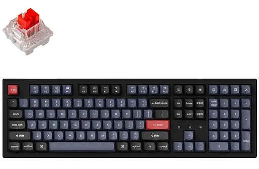 Клавіатура Keychron K10 PRO Full Size K pro Red Hot-Swap EN/UKR RGB Black (K10P-H1-UA) - фото 1