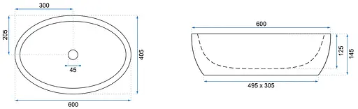 Умивальник Rea Melania black накладний чорний REA-U0470, Чорний - фото 6