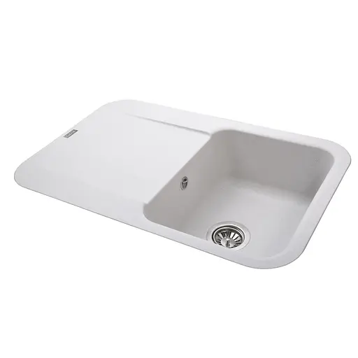 Гранітна мийка Globus Lux Ober перлина 780x500 мм, Сірий - фото 3