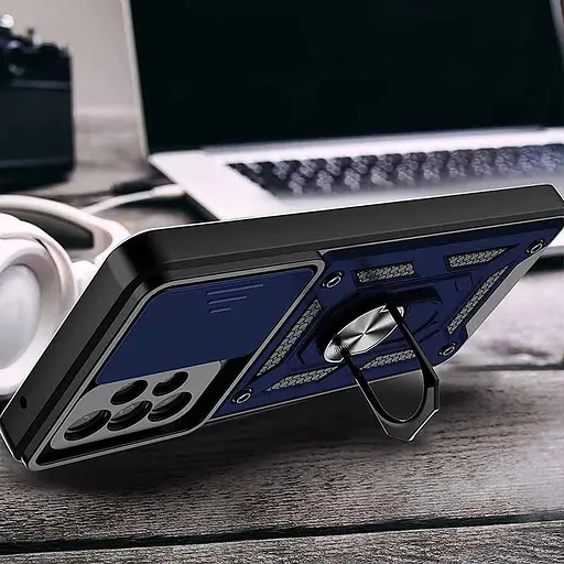 Чехол Ummi Camshield Serge Ring для Samsung Galaxy A52 4G/A52 5G/A52s Синий - фото 2