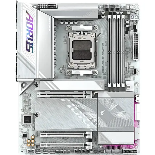 Материнська плата Gigabyte X870E AORUS ELITE WIFI7 ICE (X870E A ELITE WIFI7 ICE) - фото 1