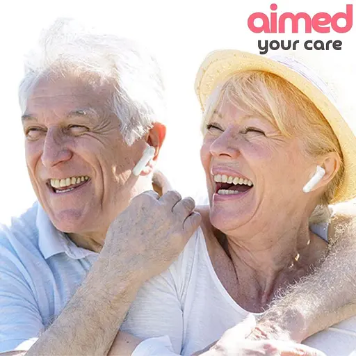 Слуховой аппарат AIMED NO-EARBUDS Series HEARING AID без ушных затычек цвет белый - фото 5