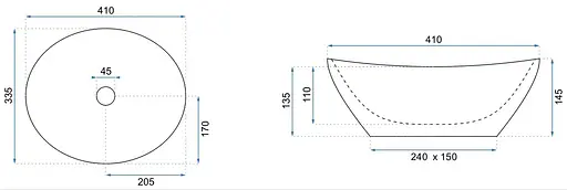 Умивальник Rea Sofia brushed gold black накладний REA-U3310, Золотий - фото 5