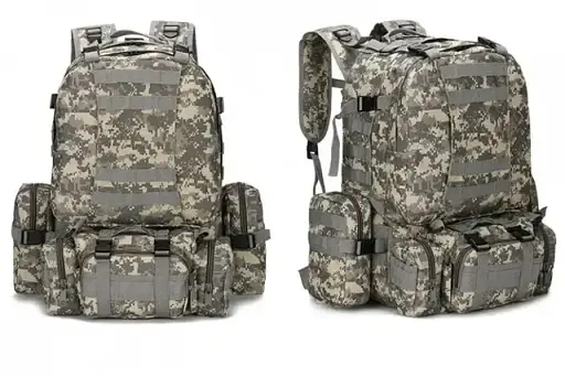 Рюкзак тактический с подсумками Digital Eagle B08 55 литр / Военный, штурмовой / Армянский Черный - фото 7
