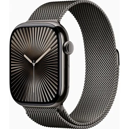 Смарт-часы Apple Watch Series 10 GPS + Cellular 46mm Slate Titanium Case w. Slate Milanese Loop - S/M MC7R4 - фото 1