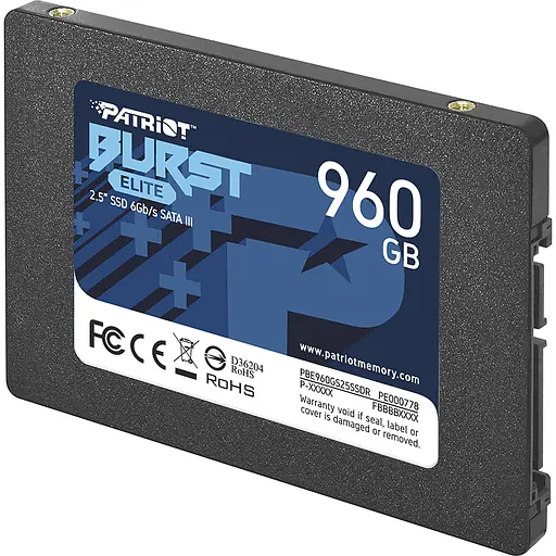 SSD накопитель Patriot Burst Elite 960 GB (PBE960GS25SSDR) [153125] - фото 2
