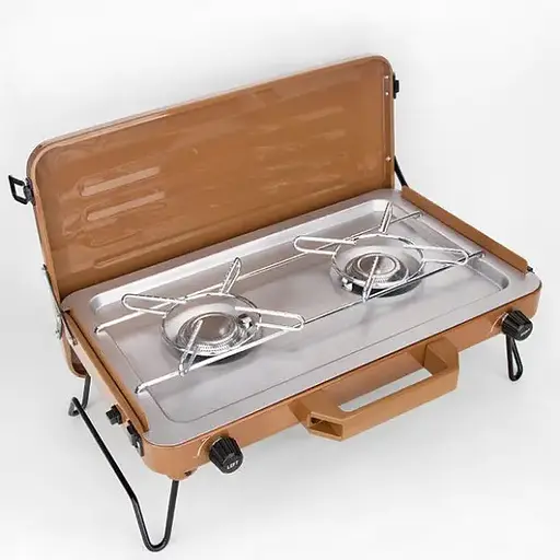 Газовая плита портативная туристическая с пьезоподжигом для кемпинга, дачи и выездов на природу 7000 Вт Yiwu HP-DS3-5 - фото 1