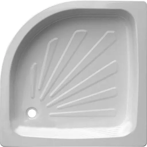 Піддон 80x80 напівкруглий сталевий Ballena 000016309 Білий - фото 1