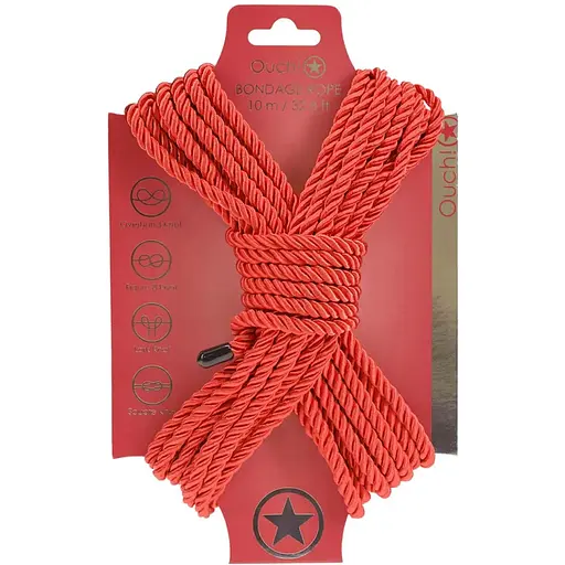 Веревка для бондажа Ouch! Rope 10 м (красный)