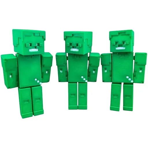 3D Герой Майнкрафт зелений Стів, 15 см, рухливий