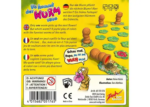 Настільна гра Zoch Подарунки черв'ячкам (Da kommt der Wurm Raus) (англ.) (601105176) - фото 3
