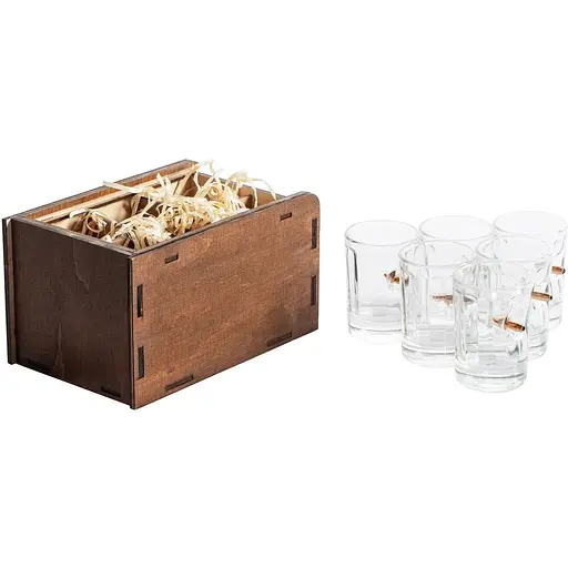 Набір чарок Gun&Fun гранені з кулею кал 5.45 кількість 6 штук об’єм 50 мл - фото 4