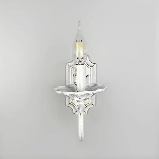 Бра-свічка Line F у білому корпусі з позолотою Арт. 6071/1 WT - фото 1