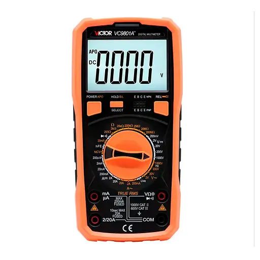 Мультиметр Victor VC9801A, вимірювання: V, A, R, С, F - фото 2