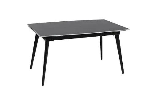 Стол Люкс черный мат 1400/2000х900х760 черные ноги