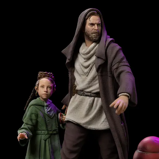 Статуэтка Star Wars Obi-Wan and Young Leia - Deluxe Размер 1/10 (Звездные войны) 20,4 см - фото 5