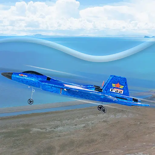 Літак на радіокеруванні SCHE HW32 F22 Fighter Blue - фото 5