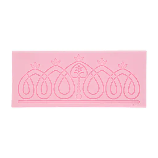 Силіконовий кондитерський килимок для гнучкого айсингу і мастики 16.7х7 см, Kitchen Master Рожевий 86713 - фото 6