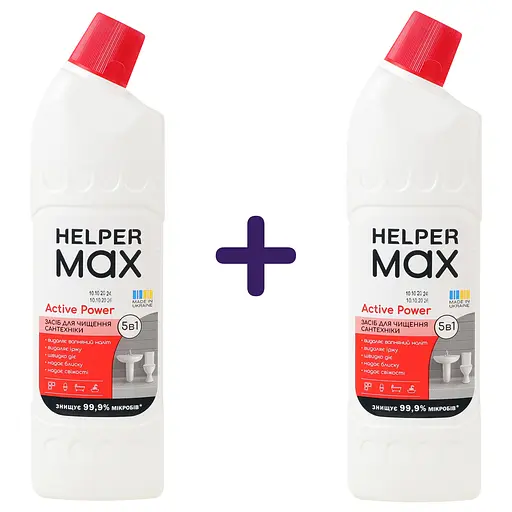Чистящее средство сантехники Helper Max Active Power 2 л (2 шт. х 1 л)