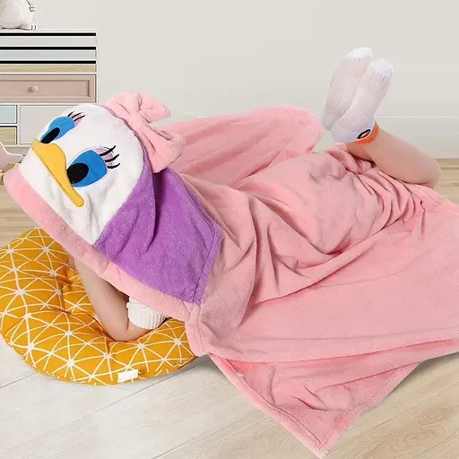 Дитячий рушник - куточок з капюшоном мікрофібра 140*70 см Поночка - фото 2