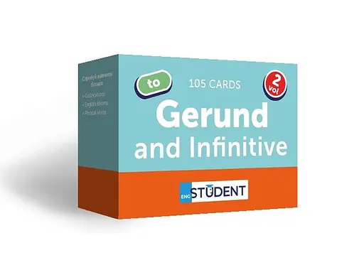Настільна гра English Student Картки для вивчення англійських слів English Student Gerund and Infinitive vol.2 (укр.) (591225994)