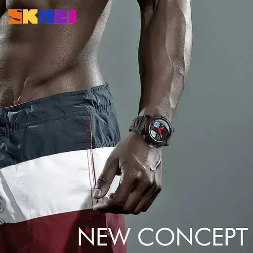 Чоловічий водонепроникний наручний годинник Skmei 1270 Червоний - фото 5